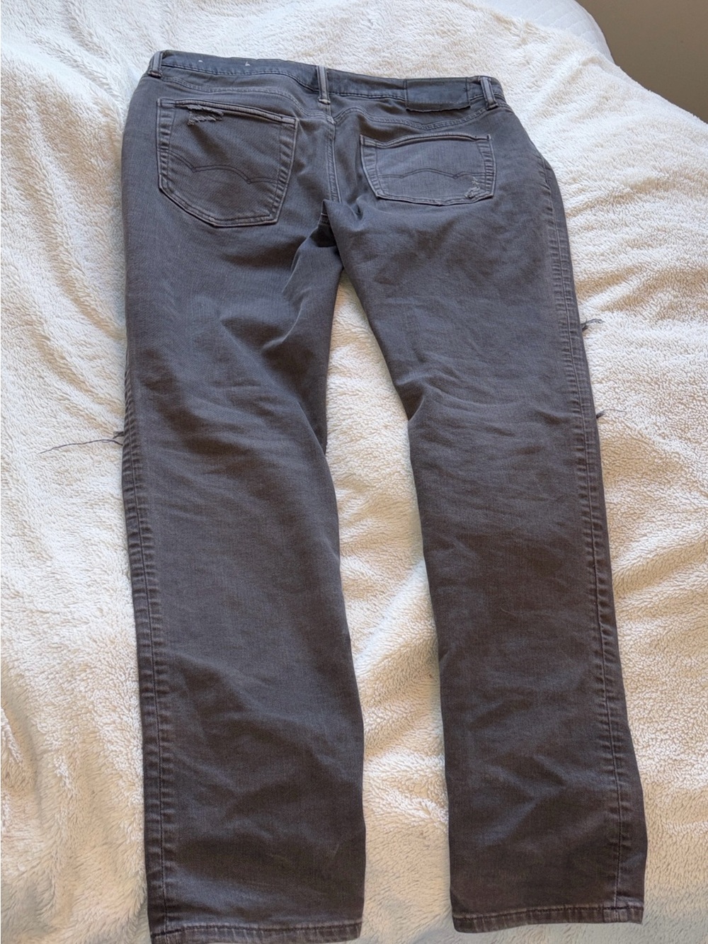 American Eagle Men Distressed Slim Jeans - Charcoal Gray - Picture 2 of 2